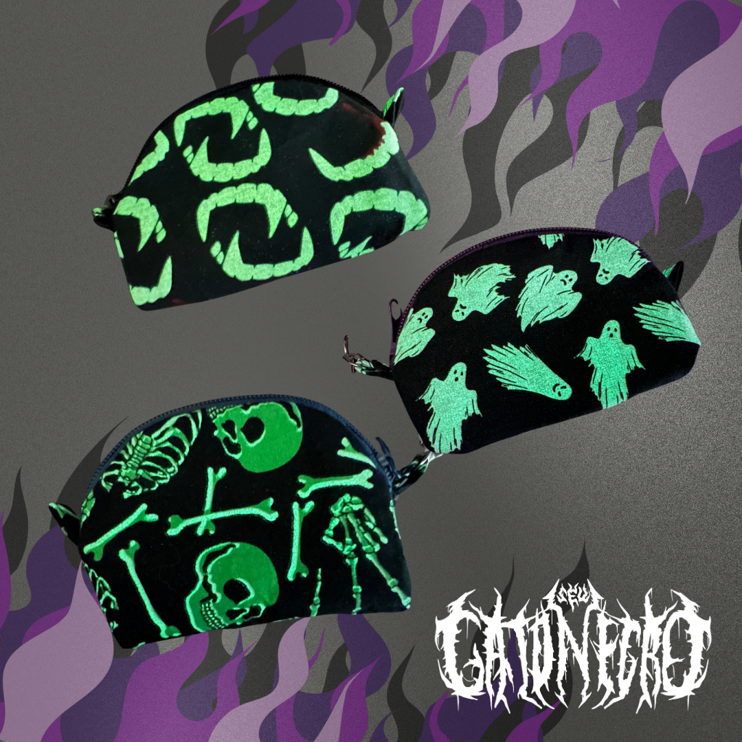 Glow zipper coin bag