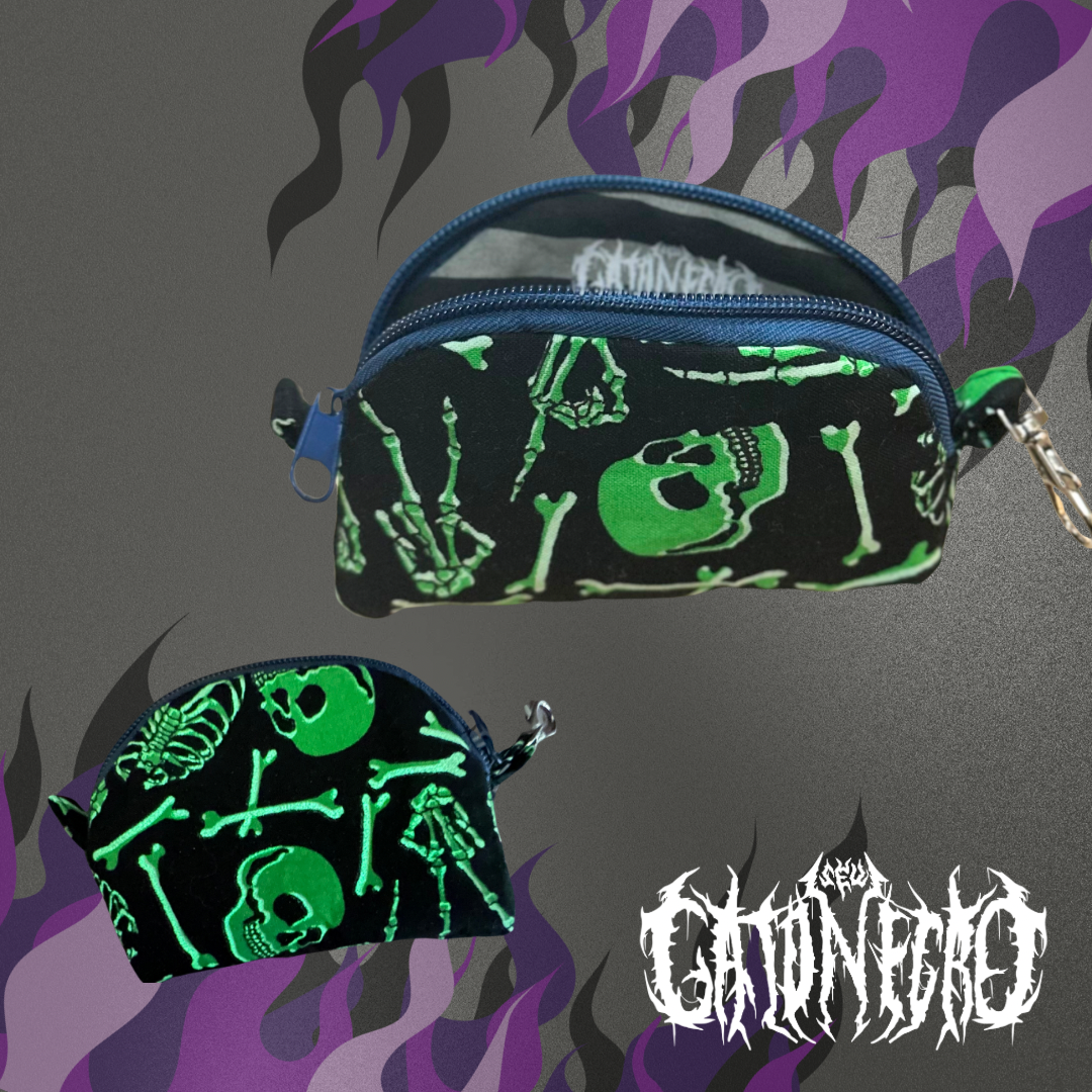 Glow zipper coin bag