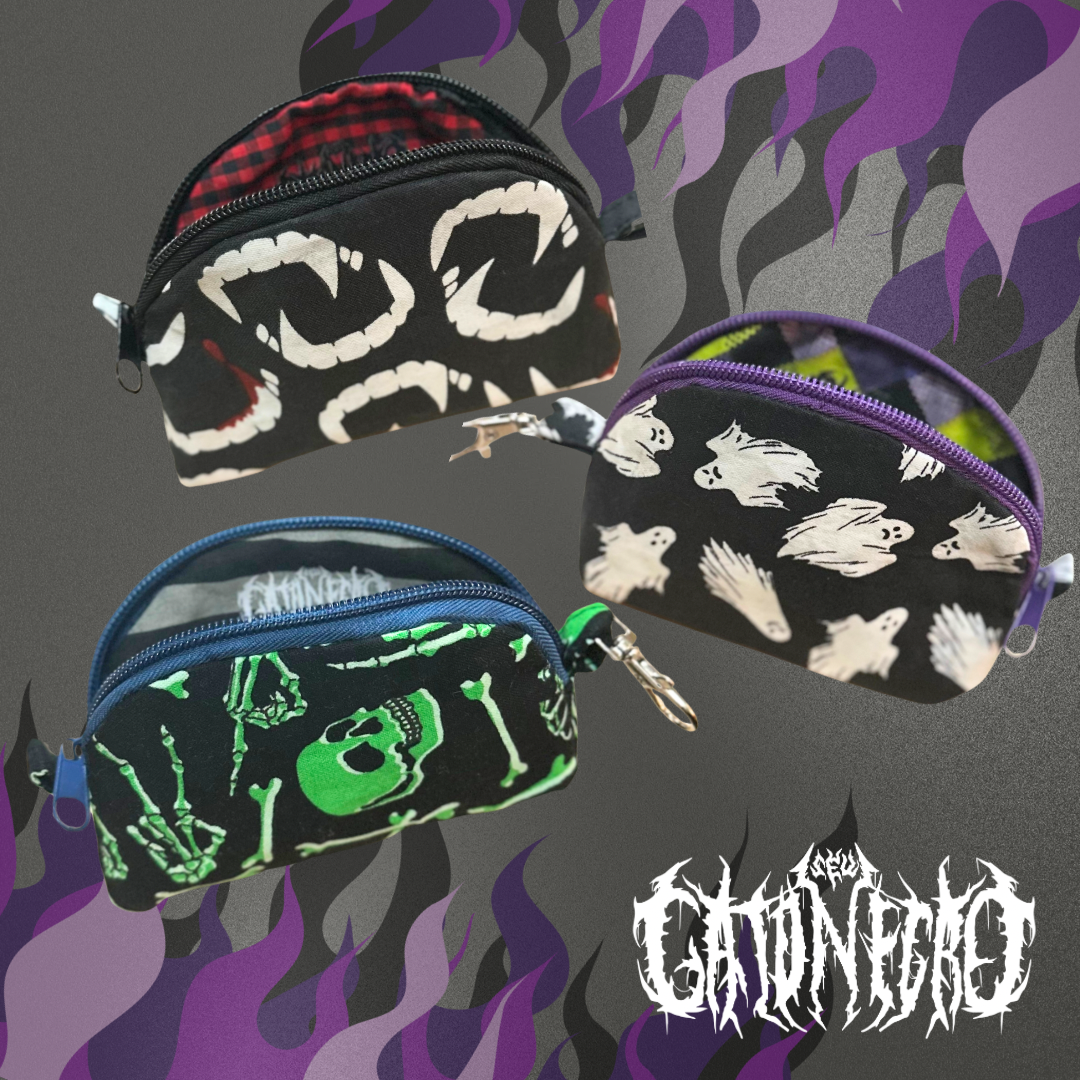 Glow zipper coin bag