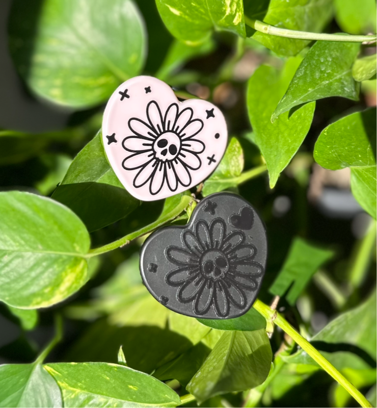 Deadly daisies pocket mirror