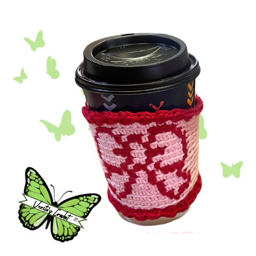 Coquette crochet cup sleeve