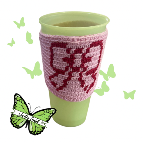 Coquette crochet cup sleeve