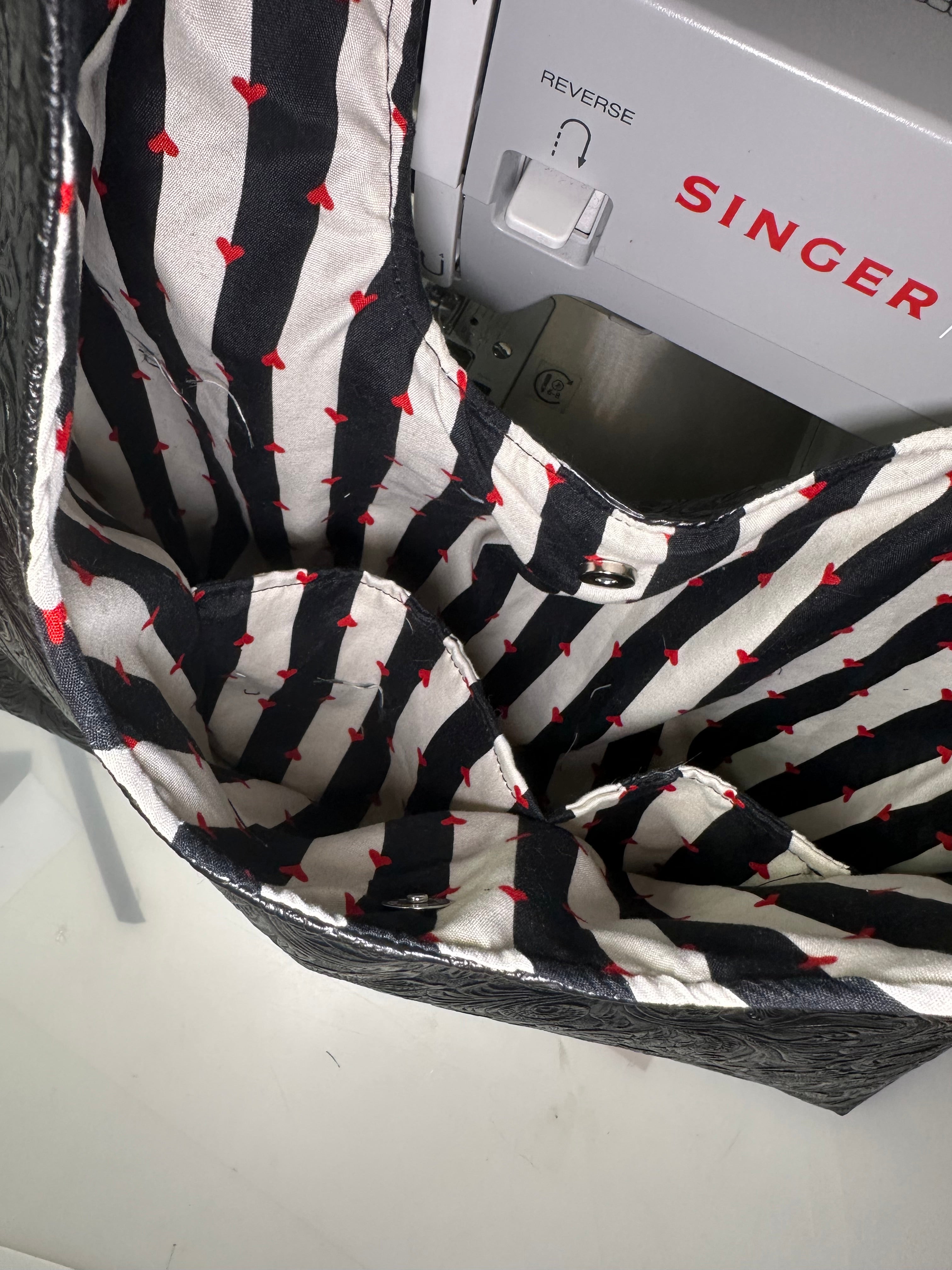 Black embossed Faux Leather Hobo Set