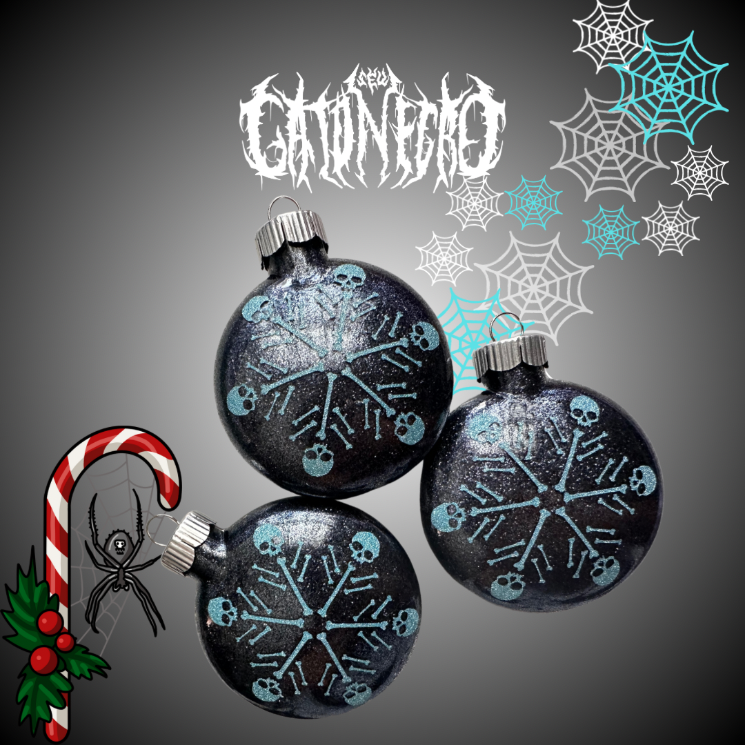 skull snowflake ornaments