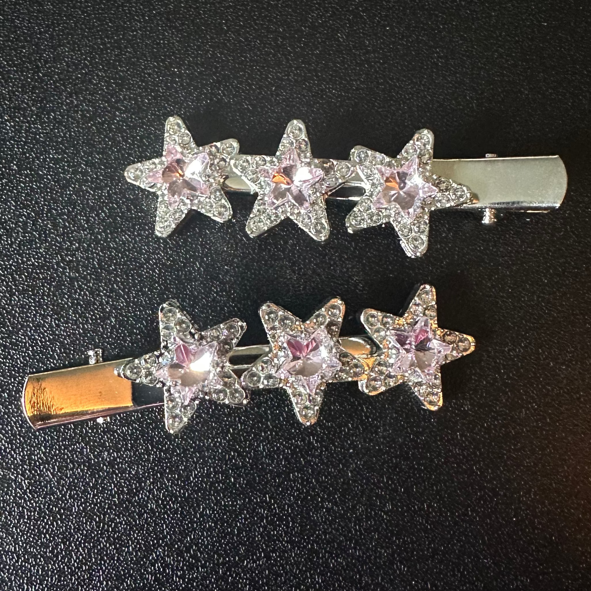 Glitzy star clips