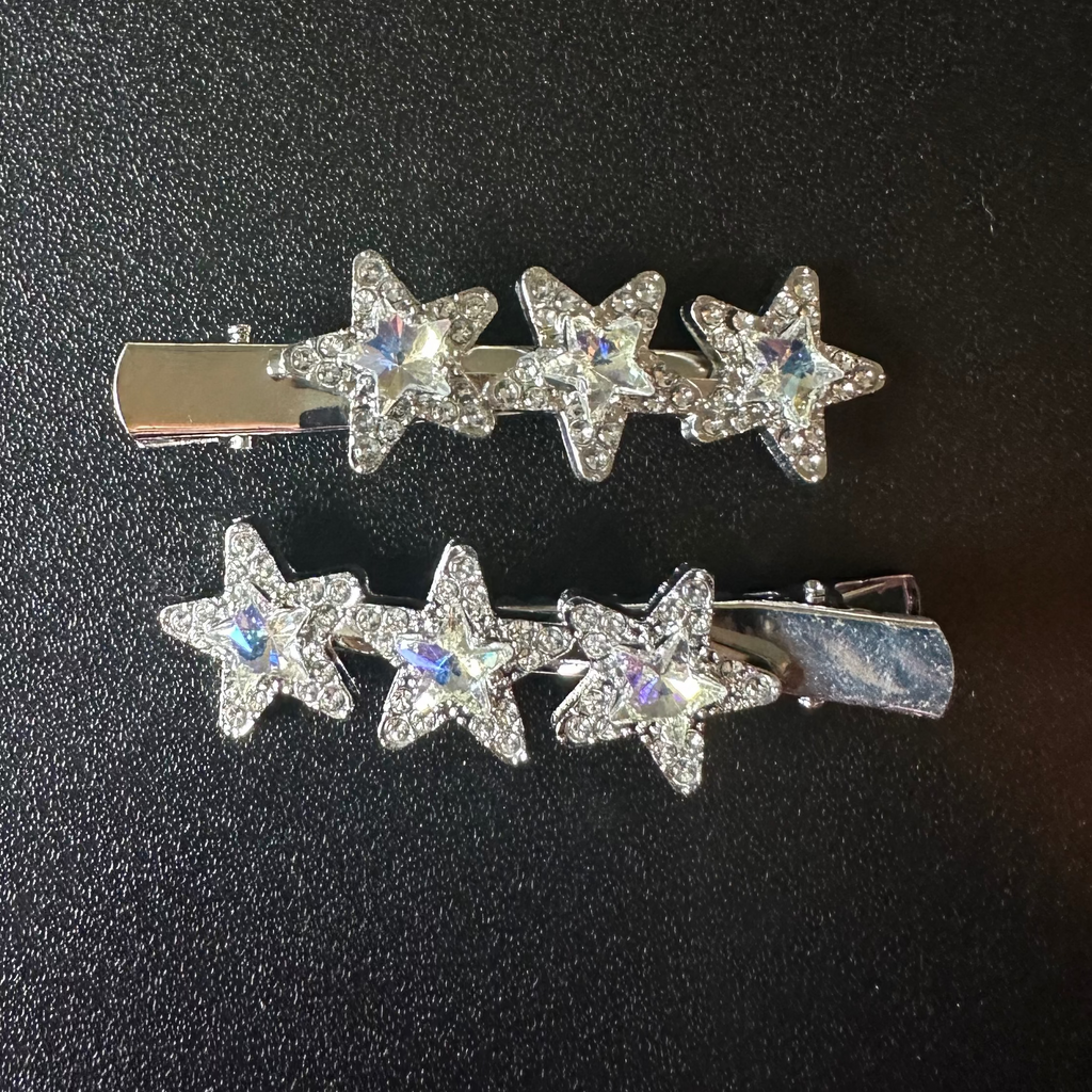 Glitzy star clips