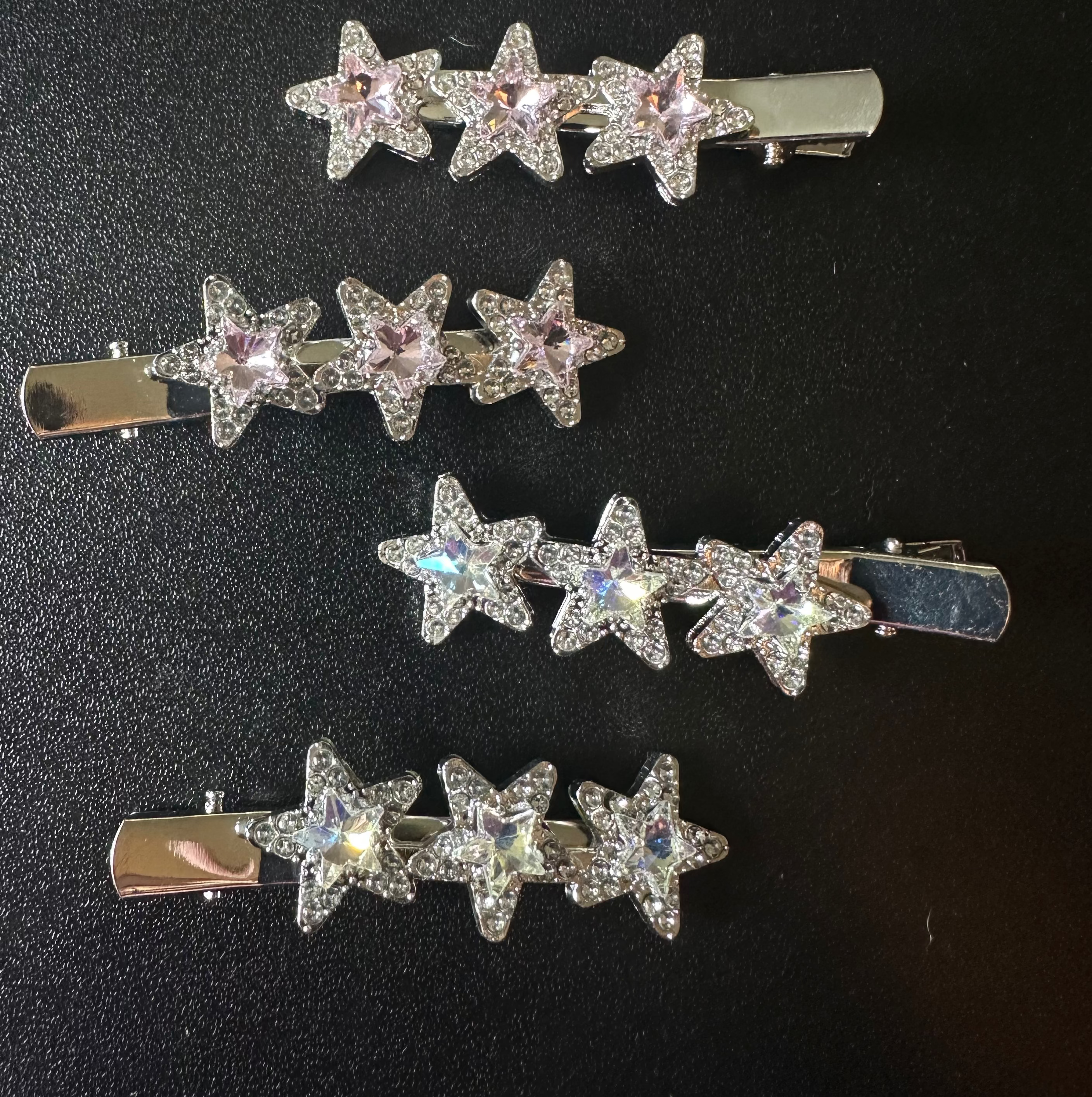 Glitzy star clips