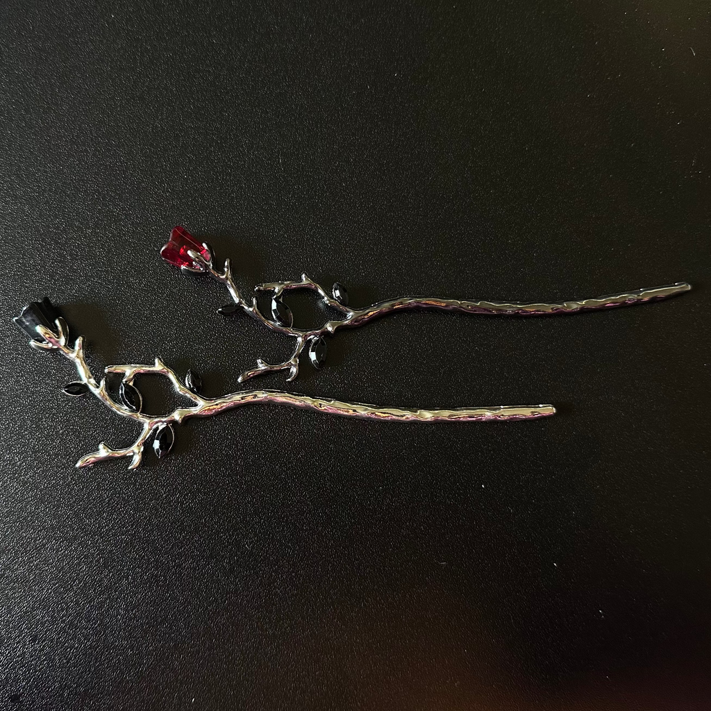 Rose Gem hair pin