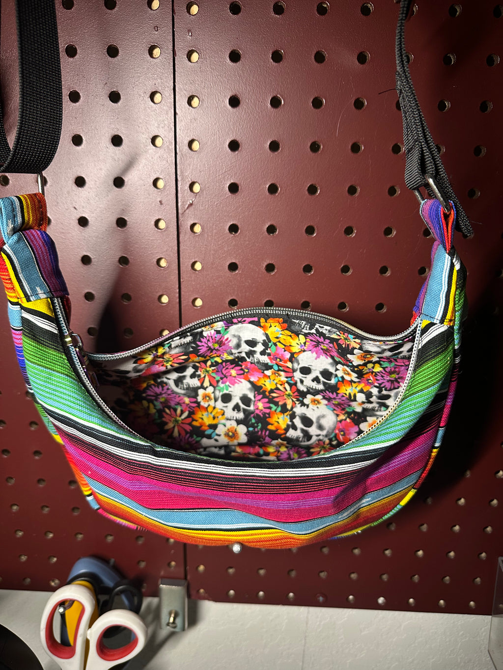 Sarape crescent bag