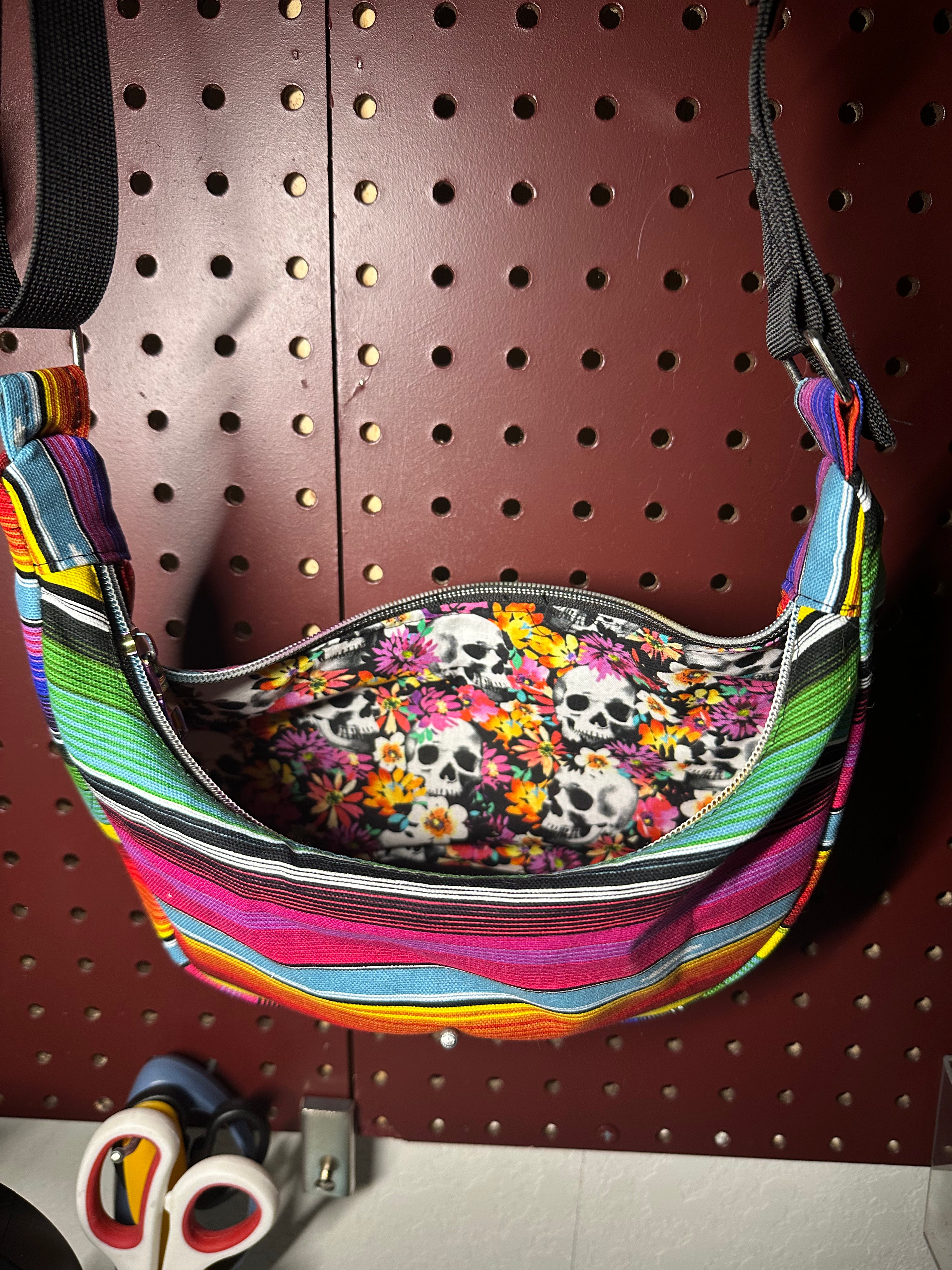 Sarape crescent bag