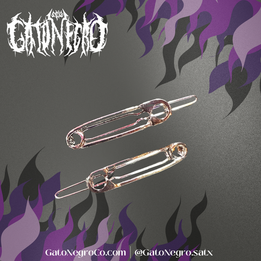 Safety pin hair clips