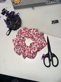 Pink leopard scrunchie