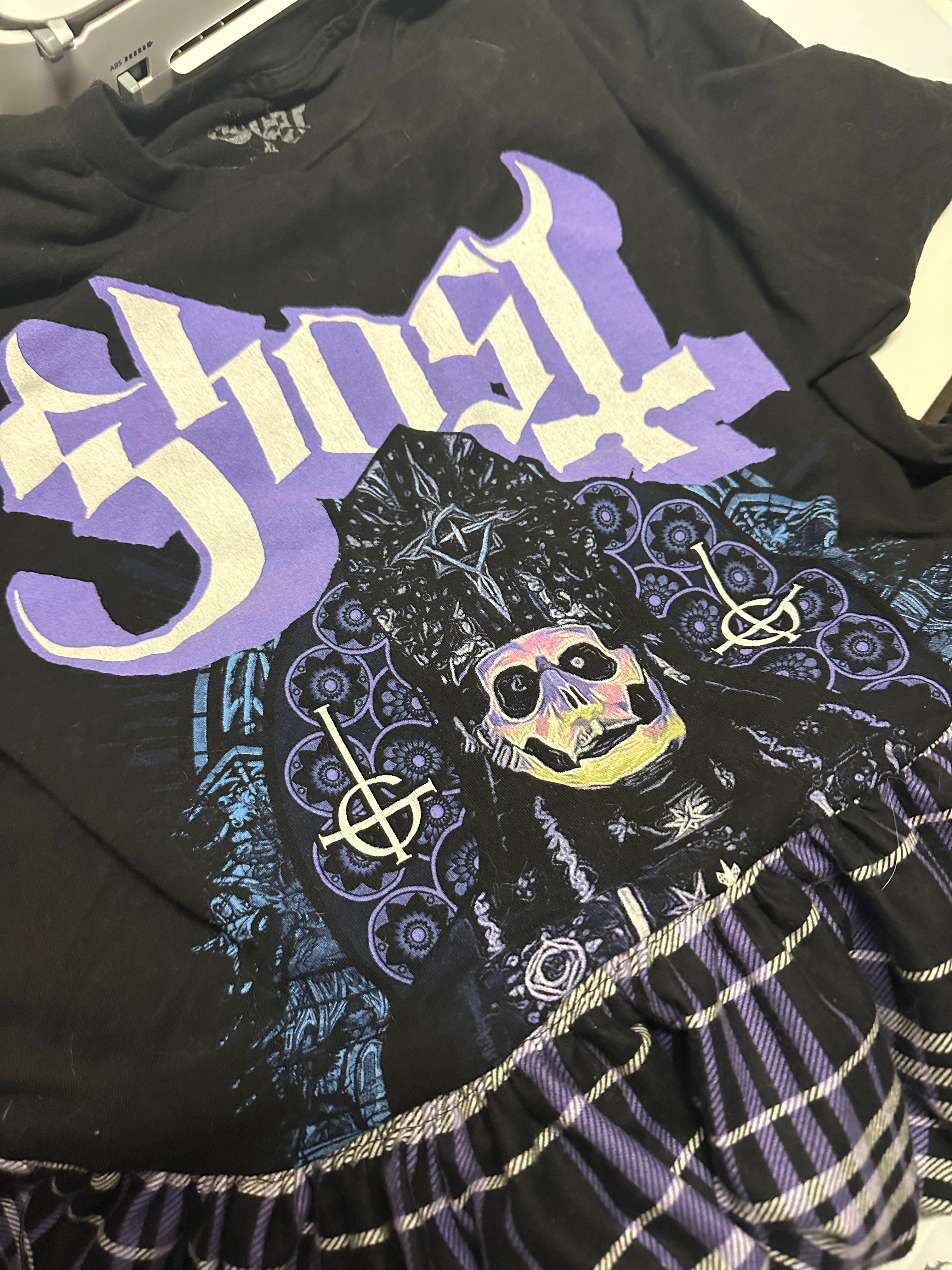 Purple Plaid ‘Ghost’ t-shirt dress