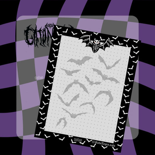 Skeleton bat memo pads