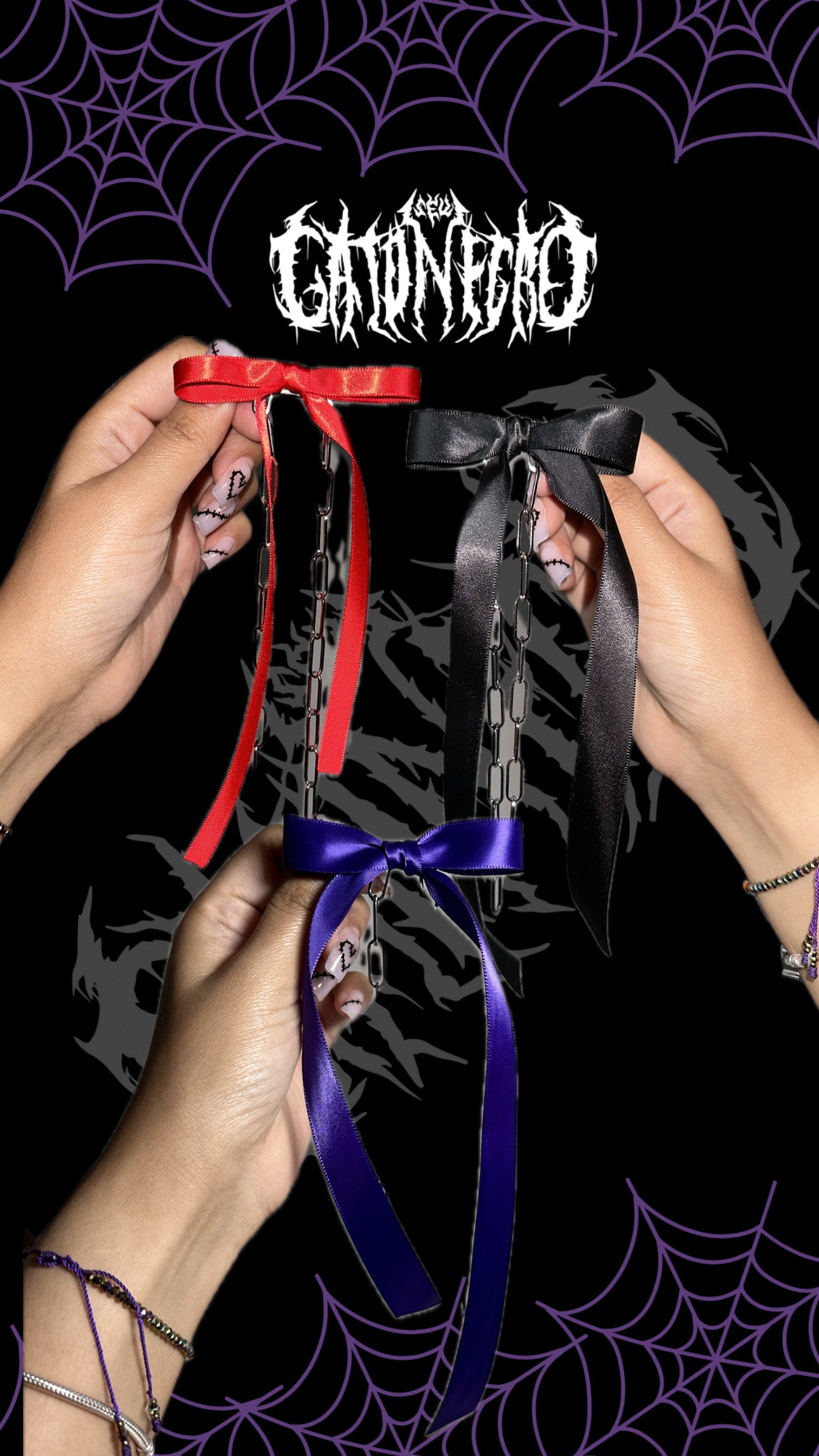 Chain hair bows